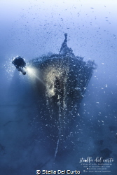Ugo Bassi wreck, lying at 90 meters depth in Sardinia.
... by Stella Del Curto 